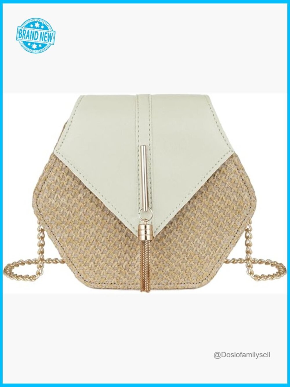 Straw Crossbody Bag Shoulder Handbag Summer Beach Purse with Tassel